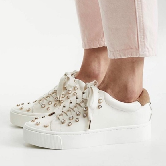 Joie Handan Pearl Studded Sneakers - Picture 2 of 8